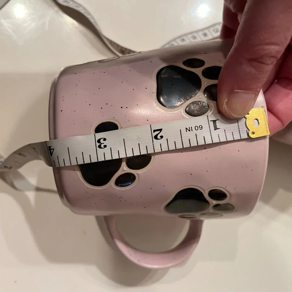 Dog Paw Print Mugs (Set of 2 /‎ new) (pet/x)